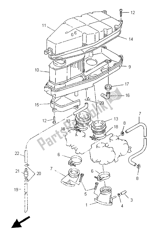 Wszystkie części do Wlot Yamaha XVZ 1300A Royalstar 1997