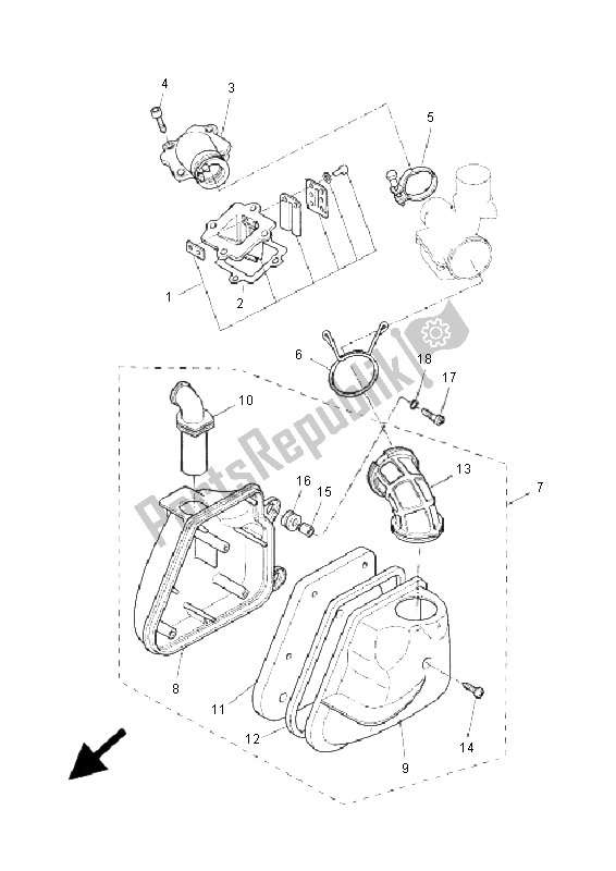 Todas las partes para Ingesta (suiza) de Yamaha YQ 50L Aerox Race Replica 2006