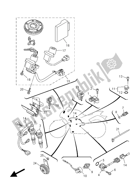 Toutes les pièces pour le électrique 2 du Yamaha MT-07 A 700 2015