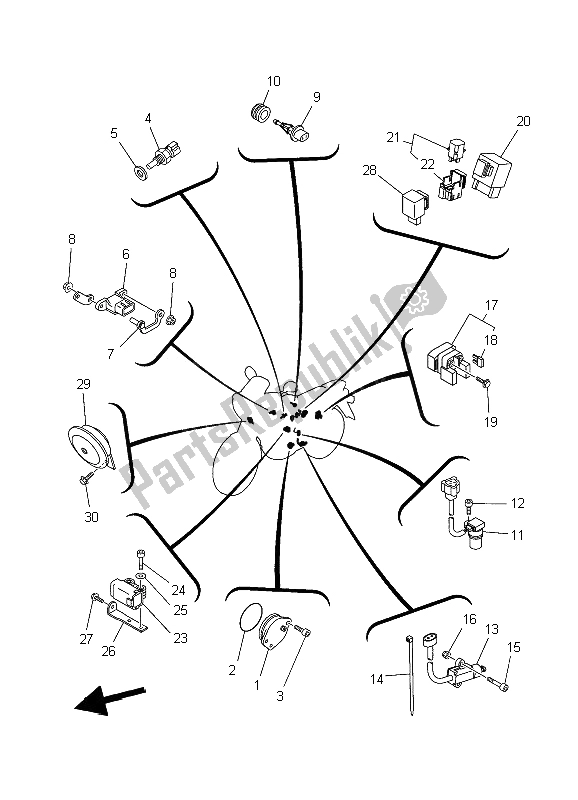 Tutte le parti per il Elettrico 2 del Yamaha XT 660X 2006