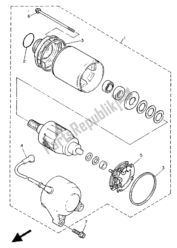 Todas las partes para Motor De Arranque de Yamaha XV 535 Virago 1994