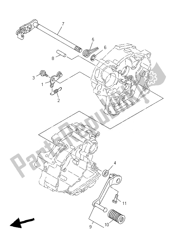 Tutte le parti per il Albero Del Cambio del Yamaha YBR 125 ED 2010