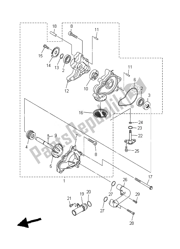 Wszystkie części do Pompa Wodna Yamaha XVS 1300A 2007