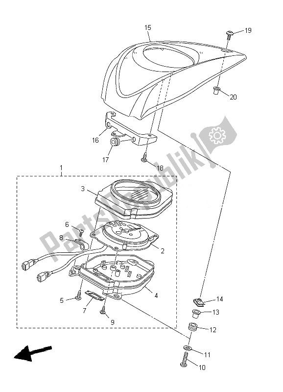 Todas as partes de Metro do Yamaha XVS 950A 2010