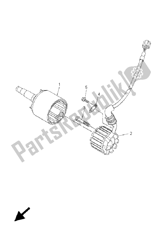 All parts for the Generator of the Yamaha FZ1 N Fazer 1000 2011