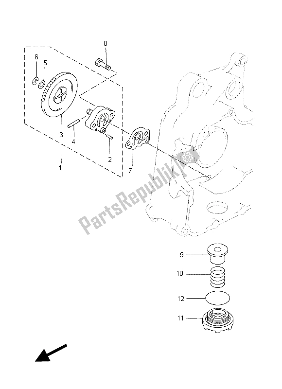 Tutte le parti per il Pompa Dell'olio del Yamaha VP 250 X City 2012