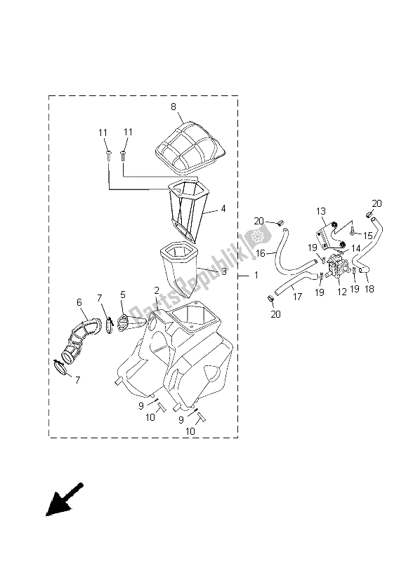 Todas as partes de Ingestão do Yamaha XT 125X 2005