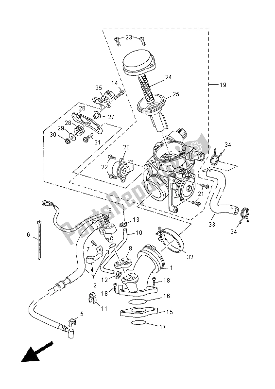 Tutte le parti per il Presa del Yamaha YP 250R 2015