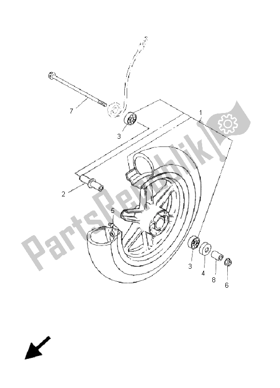 Todas as partes de Roda Da Frente do Yamaha CS 50 AC Jogr 2005