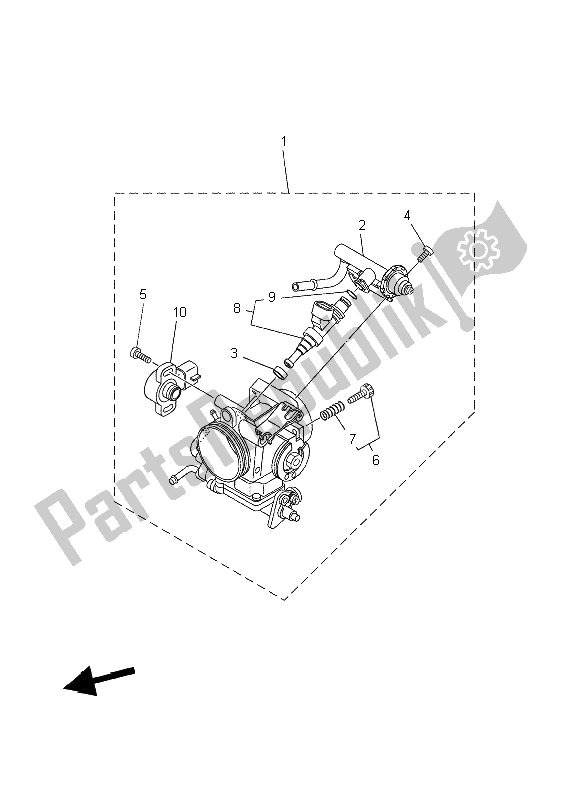 All parts for the Intake 2 of the Yamaha MT 03 25 KW 660 2006