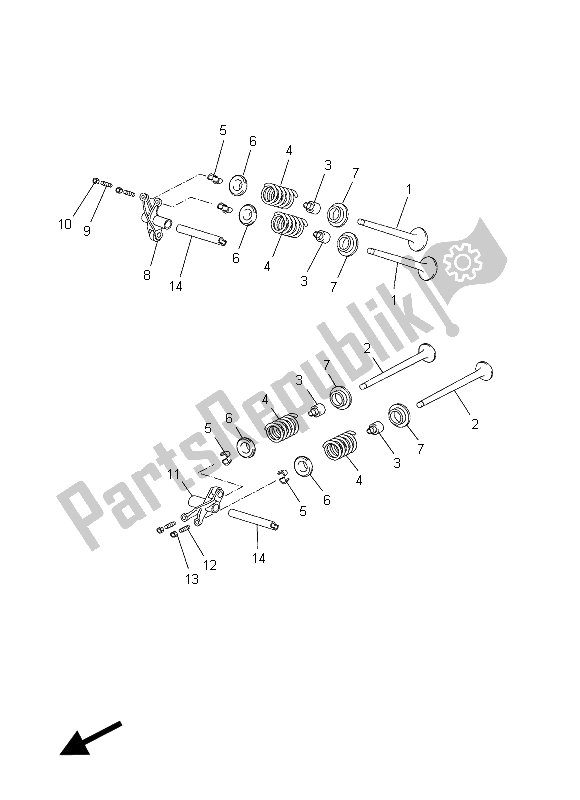 All parts for the Valve of the Yamaha YP 125 RA X MAX Business 2012