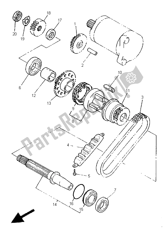 Tutte le parti per il Frizione Di Avviamento del Yamaha XJ 600N 1996