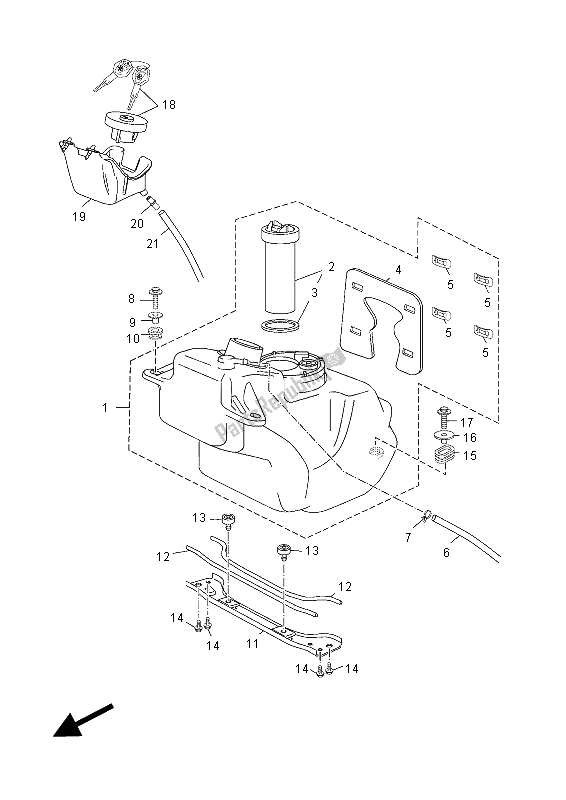 Todas las partes para Depósito De Combustible de Yamaha YP 250R X MAX 2012