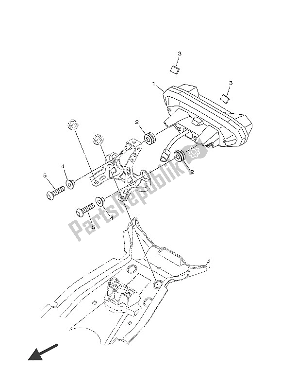 Wszystkie części do ? Wiat? A Tylne Yamaha MT 10 1000 2016