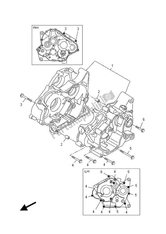 Toutes les pièces pour le Carter du Yamaha YZF R 125 2012