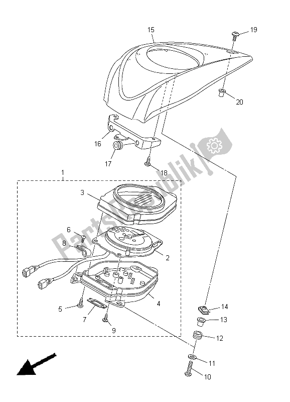 Todas as partes de Metro do Yamaha XVS 950A 2012