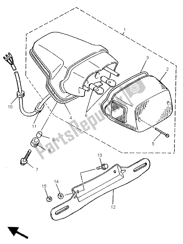 Todas as partes de Luz Traseira do Yamaha XV 1100 Virago 1995