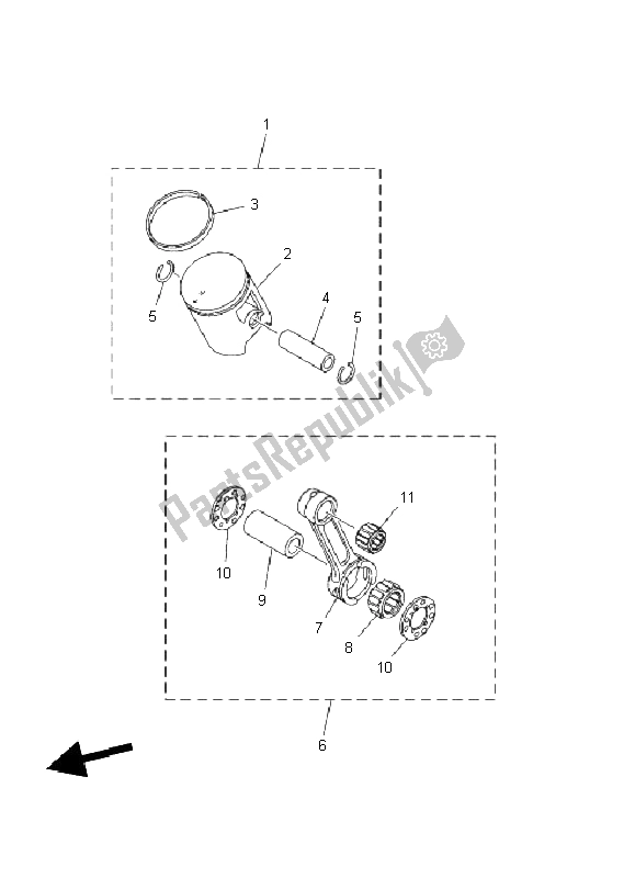 Tutte le parti per il Parti Opzionali 1 del Yamaha YZ 85 SW LW 2011