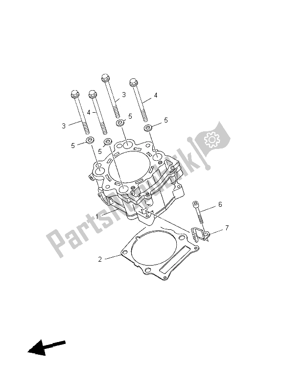 Tutte le parti per il Cilindro del Yamaha XT 660Z Tenere 2009