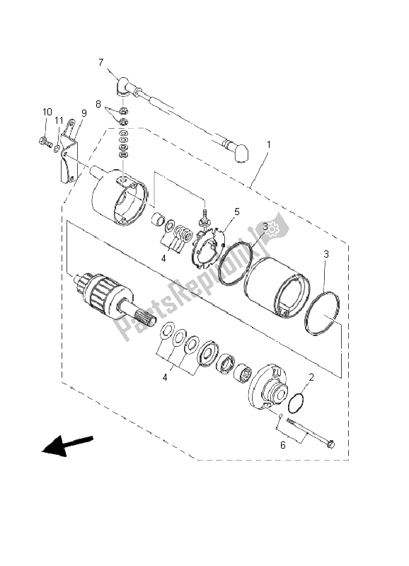 Todas las partes para Motor De Arranque de Yamaha YFM 250 Bear Tracker 2X4 2002