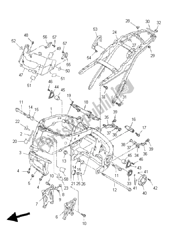 Todas las partes para Marco de Yamaha VMX 17 1700 2011