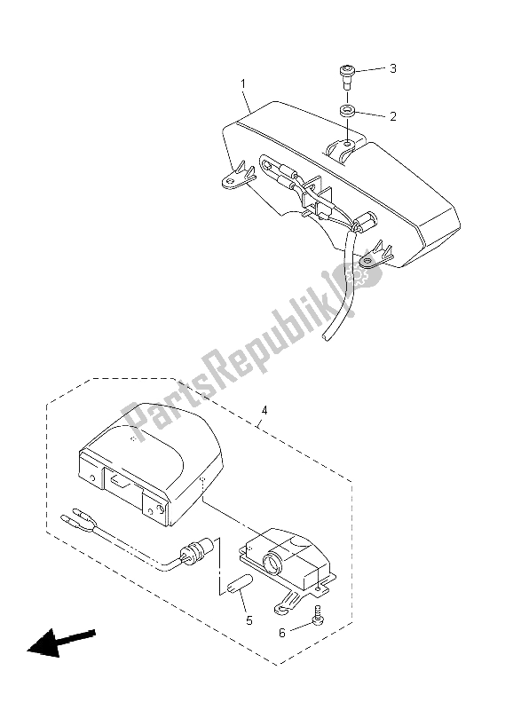 Tutte le parti per il Fanale Posteriore del Yamaha YZF R6 600 2004