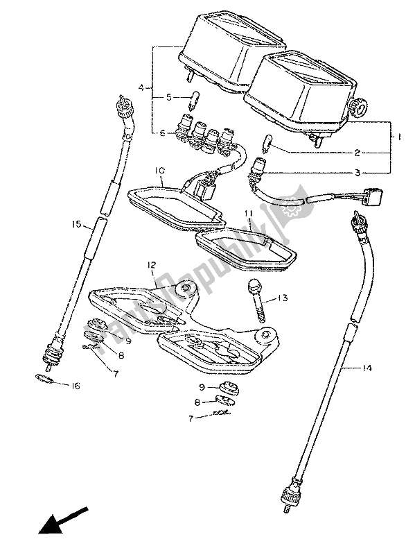 Tutte le parti per il Metro del Yamaha XT 600 1987