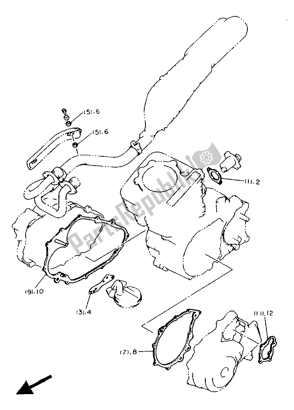 All parts for the Alternate (engine) of the Yamaha XT 600K 1991