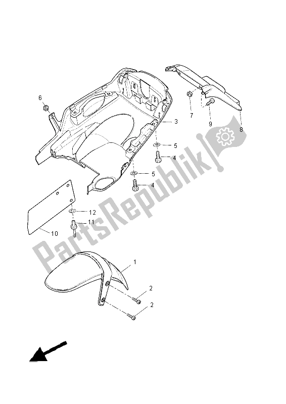 All parts for the Fender of the Yamaha EW 50N 2014