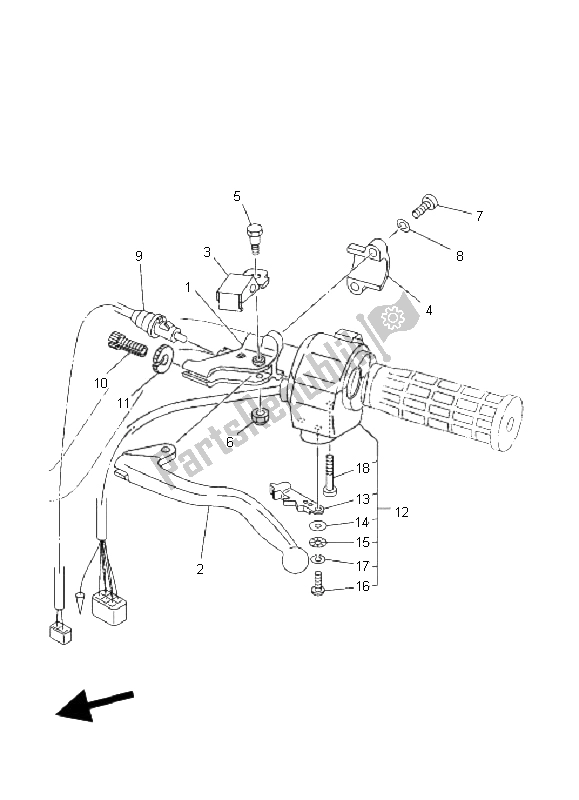 Tutte le parti per il Impugnatura Interruttore E Leva del Yamaha YFM 350X Wolverine 2X4 2008