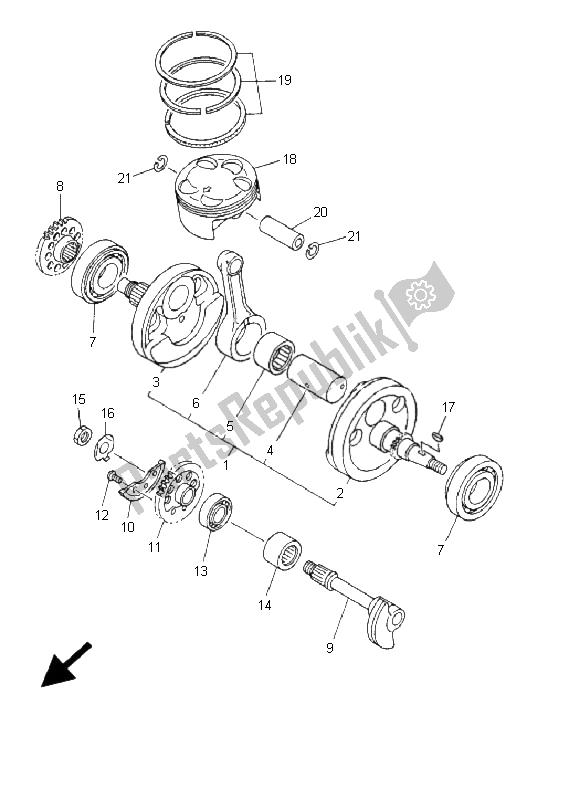 Wszystkie części do Wa? Korbowy I T? Ok Yamaha WR 426F 400F 2001