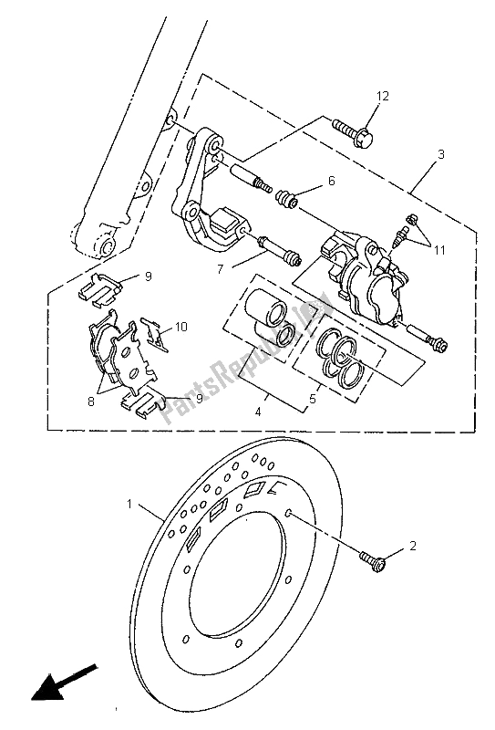 Toutes les pièces pour le étrier De Frein Avant du Yamaha XV 250 S Virago 1995