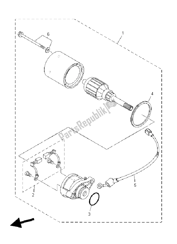 Tutte le parti per il Motore Di Avviamento del Yamaha TT R 110E 2011