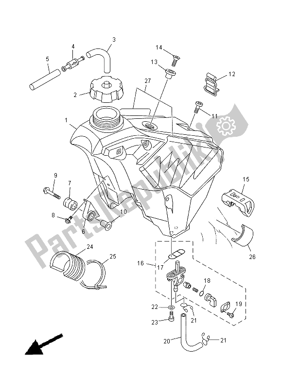 Todas las partes para Depósito De Combustible de Yamaha YZ 250 2000