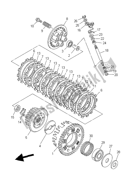 Tutte le parti per il Frizione del Yamaha TDM 900 2002