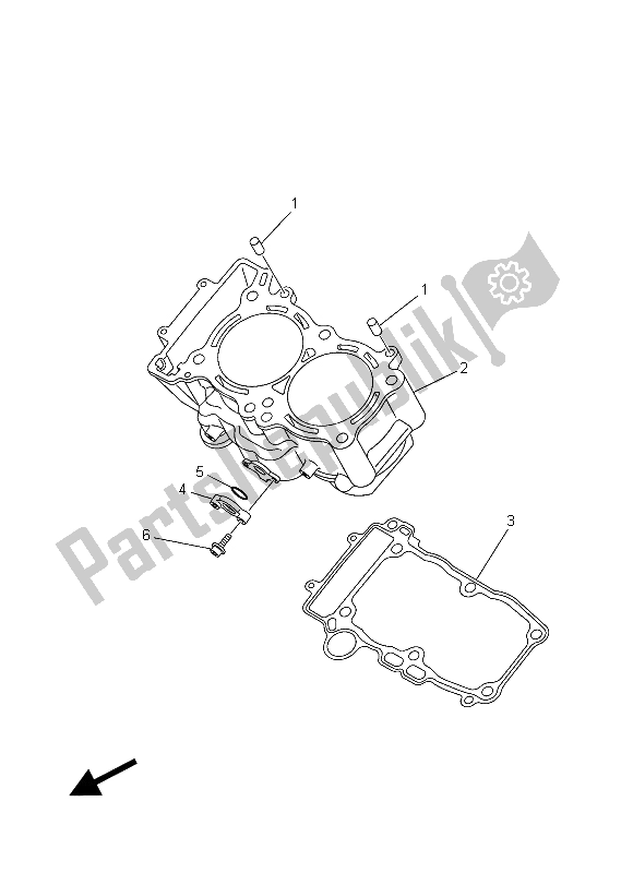 Alle onderdelen voor de Cilinder van de Yamaha XT 1200Z 2015