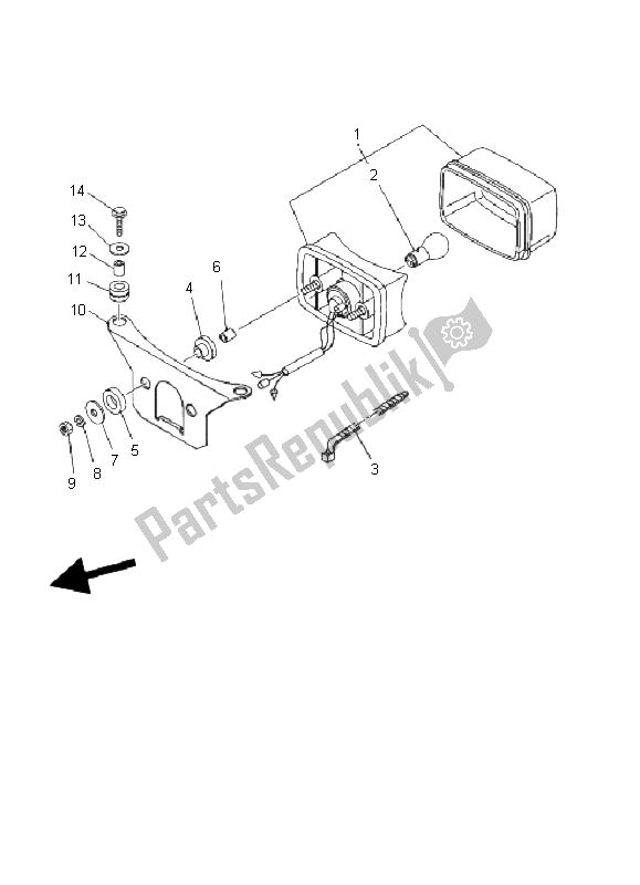 Tutte le parti per il Fanale Posteriore del Yamaha YFM 125 Grizzly 2005