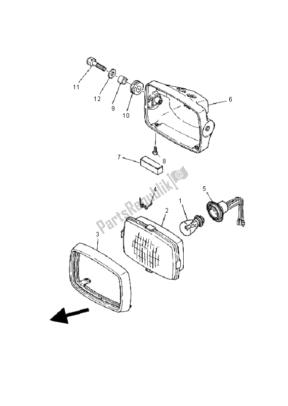 Alle onderdelen voor de Koplamp van de Yamaha YFS 200 Blaster 2000