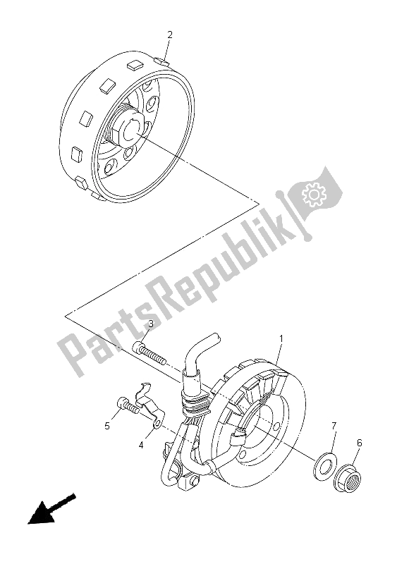 Toutes les pièces pour le Générateur du Yamaha WR 250R 2014