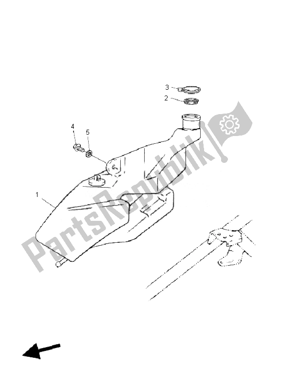 All parts for the Oil Tank of the Yamaha CS 50R AC JOG 2010