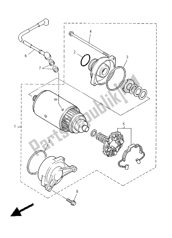 Toutes les pièces pour le Demarreur du Yamaha XJR 1300 2000