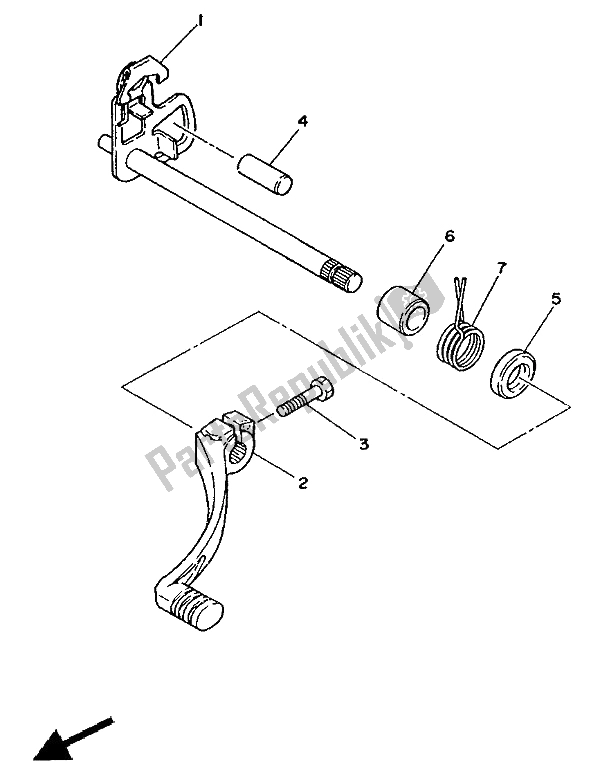 Todas las partes para Eje De Cambio de Yamaha TY 250R 1991