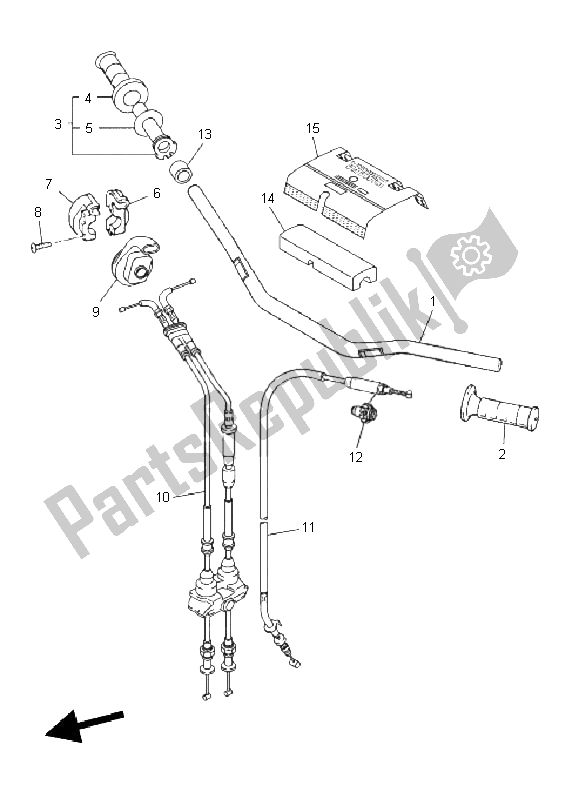 Tutte le parti per il Maniglia E Cavo Dello Sterzo del Yamaha YZ 450F 2011