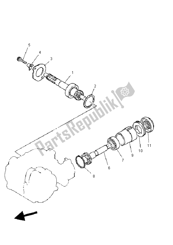 All parts for the Transmission of the Yamaha PW 50 2008