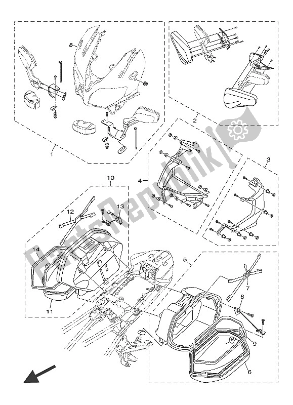 Todas las partes para Alternativa 3 Para Chasis de Yamaha FJR 1300 PA 2016