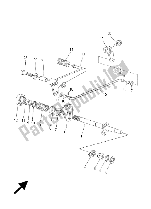 Todas las partes para Eje De Cambio de Yamaha TZR 50 2009