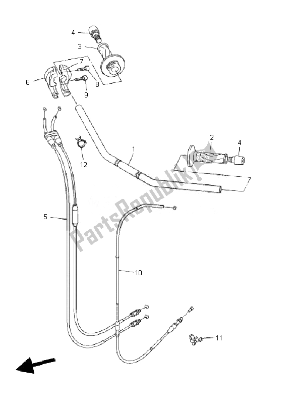 Alle onderdelen voor de Stuurhendel En Kabel van de Yamaha FZ1 S Fazer 1000 2010