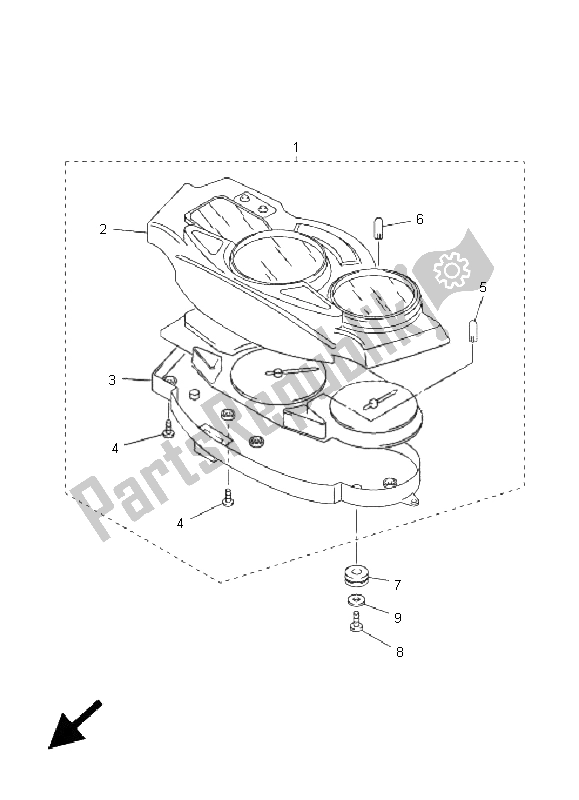 All parts for the Meter of the Yamaha FJR 1300 2005
