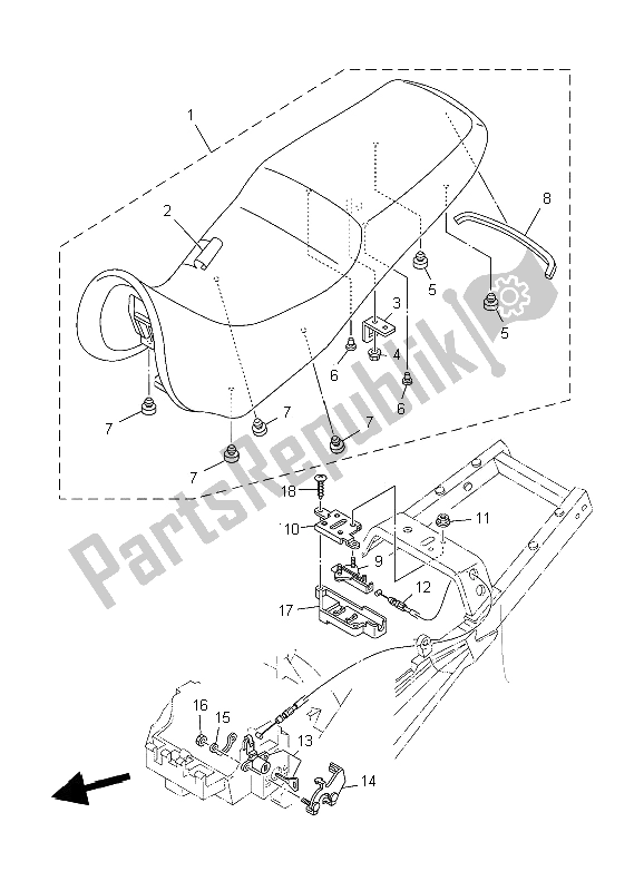 Todas las partes para Asiento de Yamaha TDM 900 2006