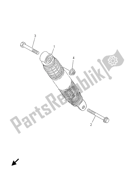 All parts for the Rear Suspension of the Yamaha CS 50R AC JOG 2006
